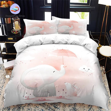 Housse de Couette Éléphant Parapluie
